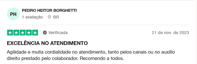 avaliação trustpilot 7